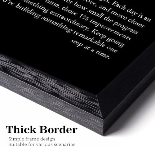 Black Framed 1% Better Every Day Motivational Canvas Wall Art, Growth Mindset - Image 2