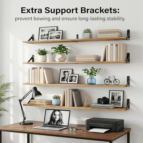 Long Wall Shelf, Large Floating Shelves - Image 5
