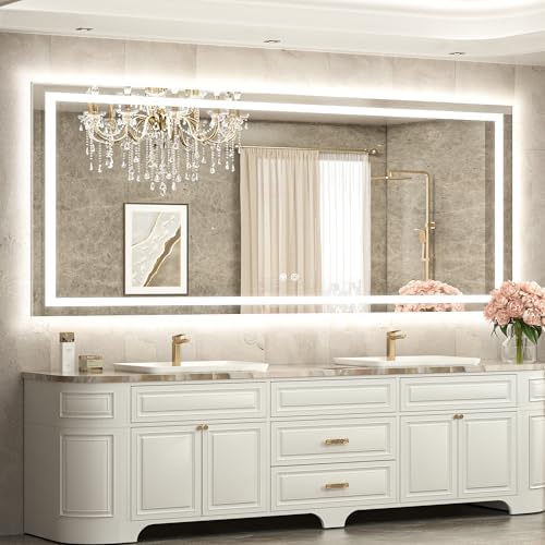 TETOTE 72 x 32 LED Bathroom Mirror, Brighter Lighted Bathroom Vanity Mirror by TETOTE