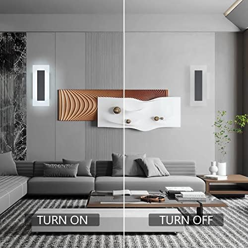 LMQNINE Modern LED Acrylic Black Wall Sconce White Light 6000K - Image 6