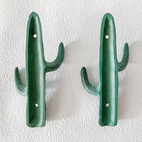Rustic Cactus-Shaped Decorative Wall Hook Rack Hangers - Image 5