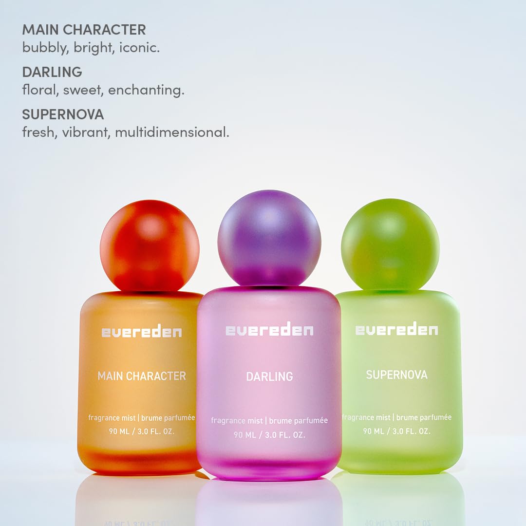 Evereden Fragrance Hair and Body Mist - Darling: Clean and Vegan Collectible Hair and Body Spray for Teen Girls - Amplify Your Self Expression with Iconic Scents in Aesthetic Bottles
