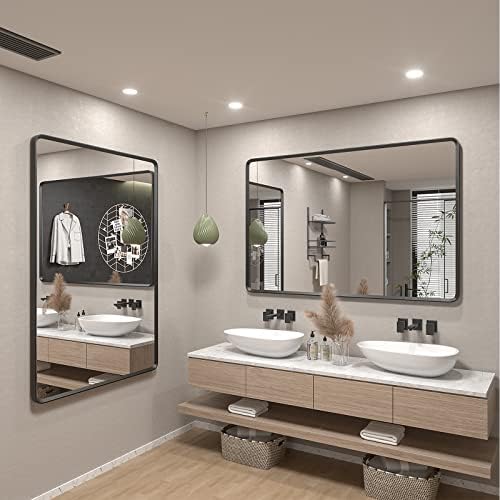 66x36 Inch Black Matte Framed Mirror - Image 5
