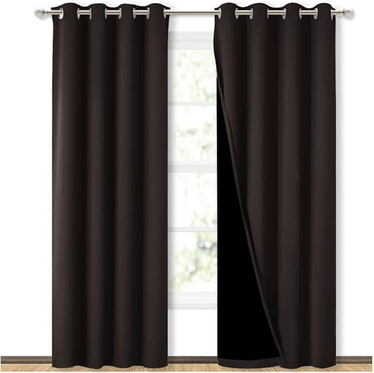 NICETOWN High End Thermal Curtains, Full Blackout Curtains 84 inches Long by NICETOWN
