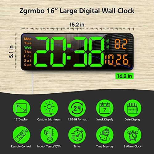 Zgrmbo 16" Digital Wall Clock - Image 2