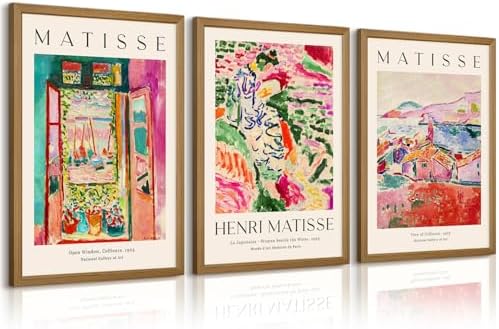 Henri Matisse Wall Art Prints Set of 3 Matisse Wall Decor Aesthetic Canvas by Baccone