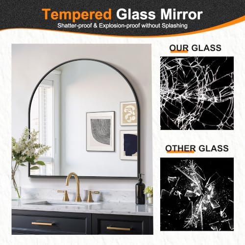 Delma Arched Bathroom Mirror - Image 5