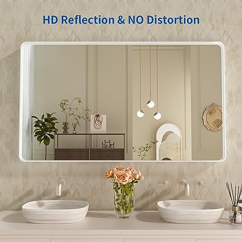 WEER White Bathroom Vanity Mirror 55x30 Inch - Image 2