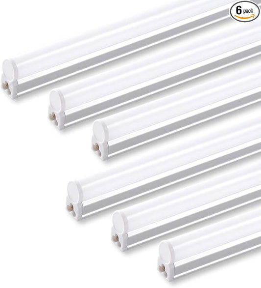 Barrina 6 Pack LED T5 Single Fixture, 4000K Daylight Glow, Utility Shop Light by Barrina