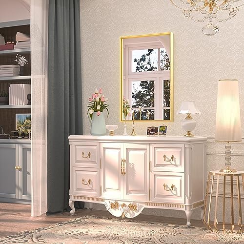 Keonjinn 16x24 Inch Gold Bathroom Mirror - Image 6
