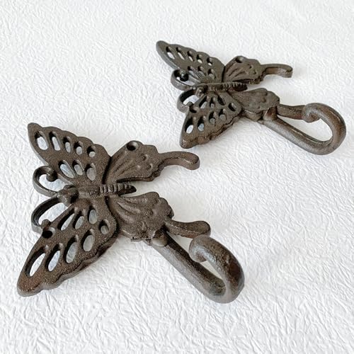 Rustic Butterfly-Shaped Decorative Wall Hook Rack Hangers - Image 3