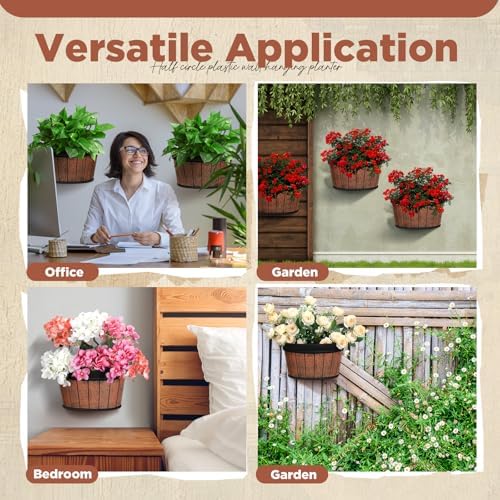 Layhit 6 Pcs Wall Hanging Planters, 12 Inches, 10 Inches - Image 3