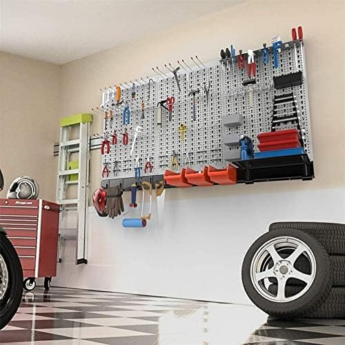 TORACK 109 PCS Pegboard Wall Organizer 48x24 in, Garage Metal Pegboard - Image 4