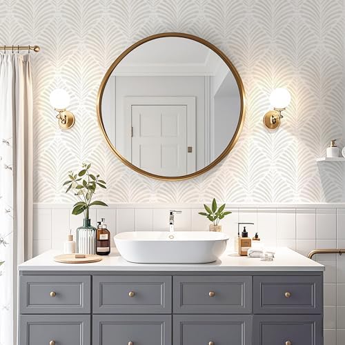Safiyya 17.3"x393" Peel and Stick Wallpaper Boho Contact Paper Beige Neutral - Image 5