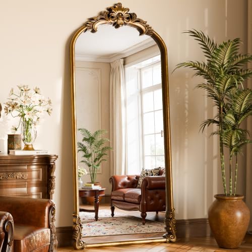 71"x32" Bronze Vintage Arched Full Length Mirror by Unknown