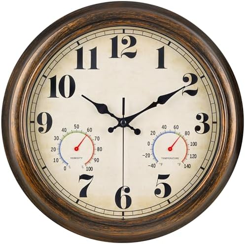 45MinST 13-Inch Vintage Outdoor Wall Clock by 45MinST