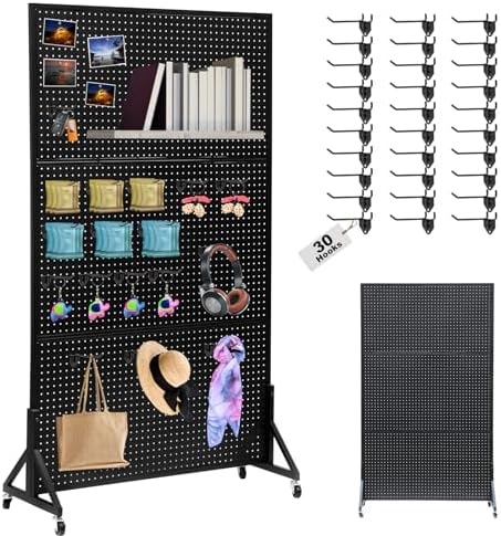Eastern Tree Metal Pegboard Display Stand 3.5 x 6 Feet by EasternTree