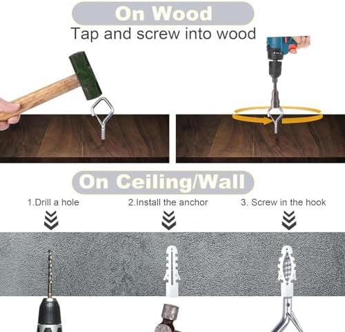 20PCS Eye Screw Hooks for Hanging Heavy Duty - Image 6