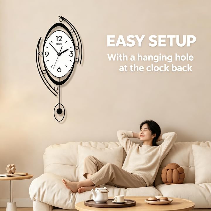 Wall Clock Modern Decorative Metal Silent Wall Clocks Silent Quality Quartz - Image 4