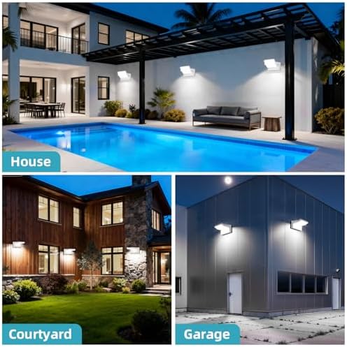 40W Outdoor LED Sconce 350° Rotatable Panel 6000K IP65 Waterproof - Image 5