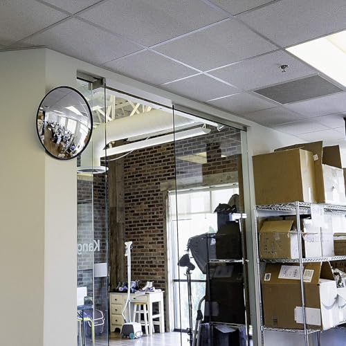 30" Outdoor Acrylic Round Convex Mirror, Security Mirror - Image 5