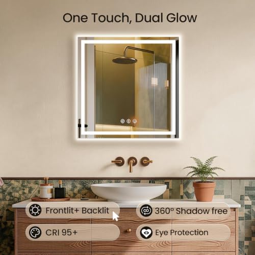 30"x30" LED Bathroom Mirror - Image 4