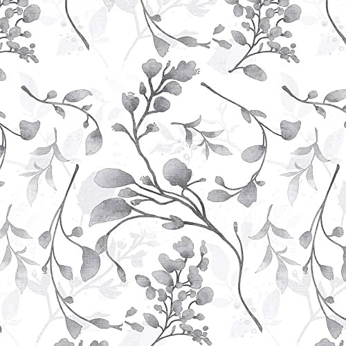 Orainege Gray Floral Peel and Stick Wallpaper Floral Contact Paper by Orainege