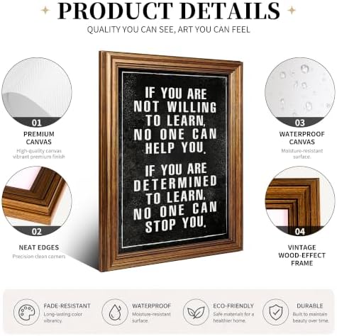 If You Are Not Willing To Learn Motivational Canvas Wall Art, Positive - Image 2