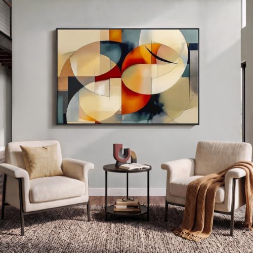 Extra Large Framed Geometric Abstract Wall Art - Image 3