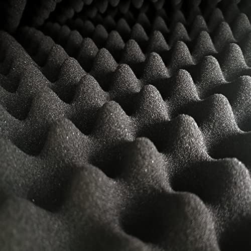 2 Pack 48"X 24"X 2" Black Sound Proof Foam Panels, Acoustic Foam Egg Crate Foam - Image 3