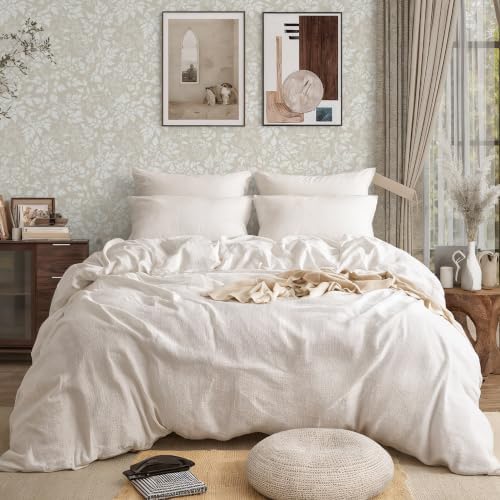 Peel and Stick Wallpaper Beige Neutral Boho Contact Paper 17.3" x 197" Leaf - Image 3