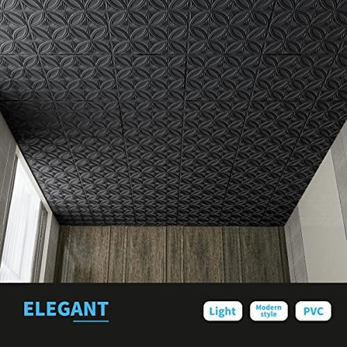 Art3d Decorative PVC Drop Ceiling Tiles, 2 x 2 ft - Image 3