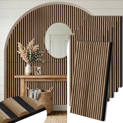 Mollywell Curved Wood Panels for Wall, 47.2x23.6 in by Mollywell