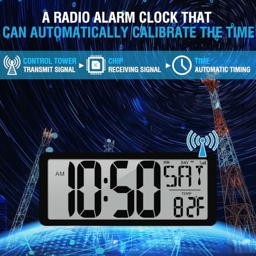 14.2" Large Atomic Digital Wall Clock - Image 2