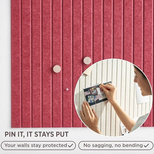 VIVELDA Felt Bulletin Board Tiles 48"x36" - Image 3