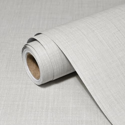 wishFIRE Grasscloth Peel and Stick Wallpaper 15.7"X120" Beige Contact Paper by Unknown
