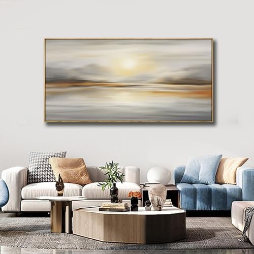 Framed Wall Art Abstract Seascape Canvas Printing Wall Decor Artwork - Image 5