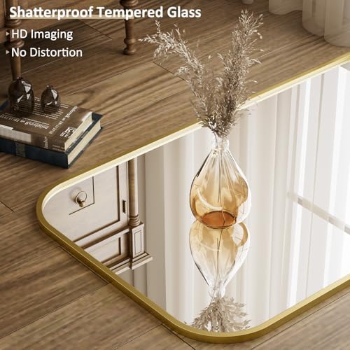 Full Length Mirror 64"x21" Arched Floor Standing Large Mirrors - Image 2