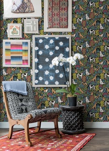 NuWallpaper x Printfresh Must Love Dogs Charcoal Peel and Stick Wallpaper - Image 2