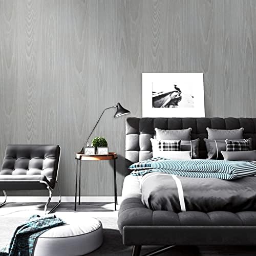 Grey Wood Contact Paper Waterproof Wallpaper Peel and Stick Modern - Image 5