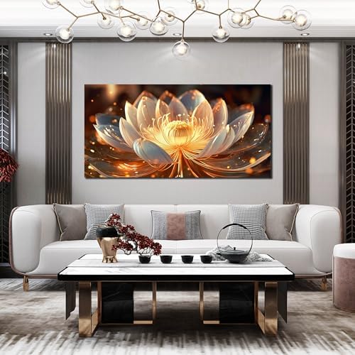 SIXTTART Lotus Flower Canvas Wall Art - Image 5