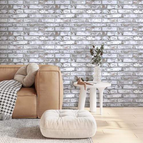 COMSTICKC 3D Faux Brick Wall Panels Peel and Stick by COMSTICKCDECOR
