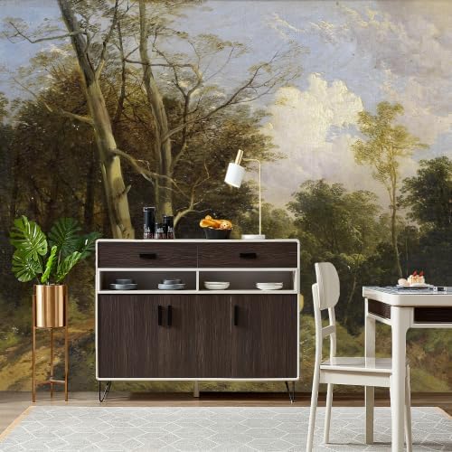 A 19th century classical realistic landscape oil painting style self-adhesive - Image 4