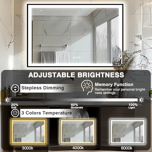 EchosLife 55x40 Bathroom Mirror - Image 6