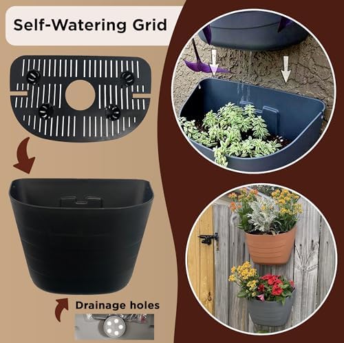 12 Inch Self-Watering Wall Planter - Image 2