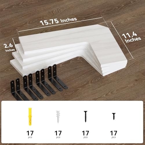 Floating Corner Shelves for Wall, Corner Wall Mounted Shelf for Home Décor - Image 3
