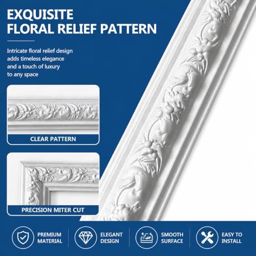 Peel and Stick Wall Molding Kit, Premade Accent Wainscoting Panels - Image 3