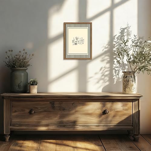 Framed Vintage Striped Kitchen Wall Art, Cozy Dining Table Supper Canvas Print - Image 6