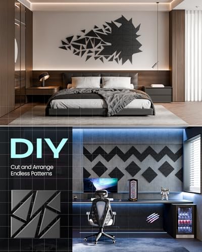 12 Pack Geometric Design Sound Proof Foam Panels - Image 5