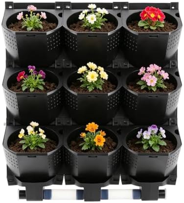 Vertical Wall Planter 9 Pots Modular Hanging Garden by BILPIKOGoo